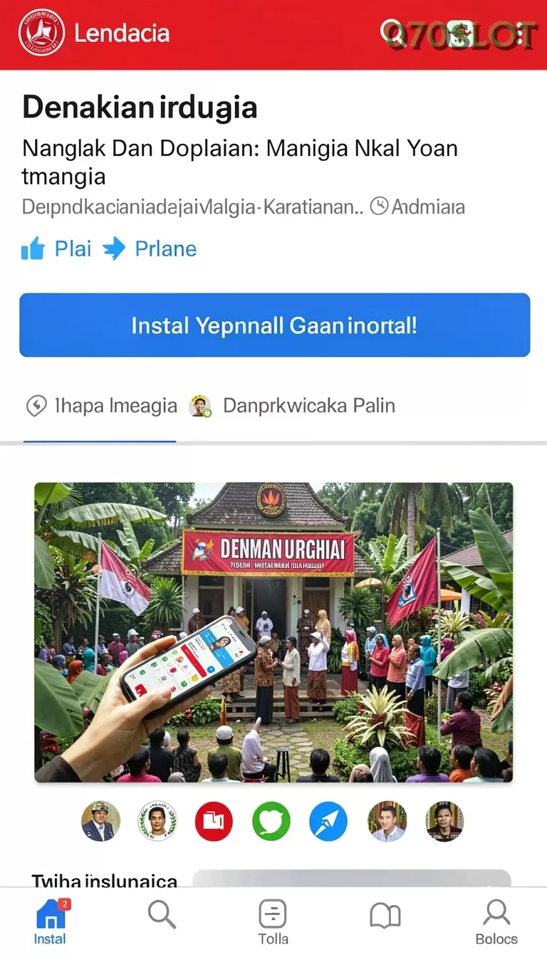 Cuplikan layar KILAT77 — menu navigasi
